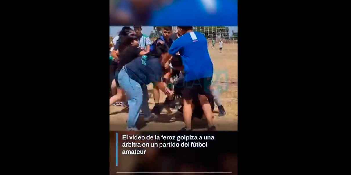 VIDEO: Agreden a árbitra durante partido amateur. Tuvo que intervenir la policía 