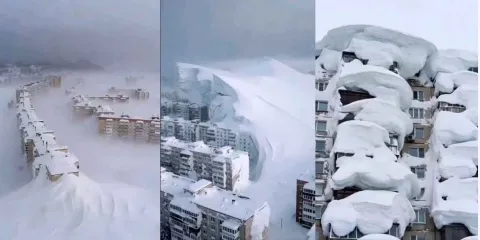 Rusia enfrenta nevadas extremas sin precedentes; muerte y diversión se hicieron presentes