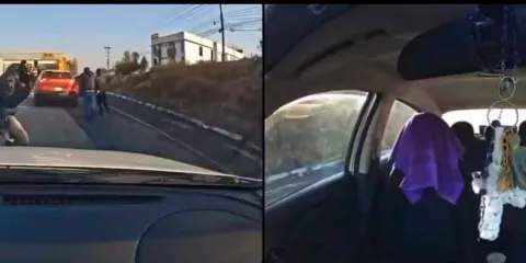 Video exhibe secuestro y balacera en la autopista México - Querétaro a plena luz del día